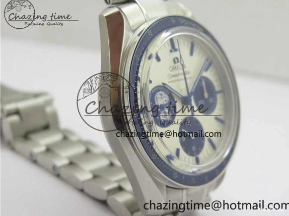 0211 Speedmaster SS Snoopy Apollo OMF Best Edition White Dial on SS Bracelet Venus EasyCare 7877